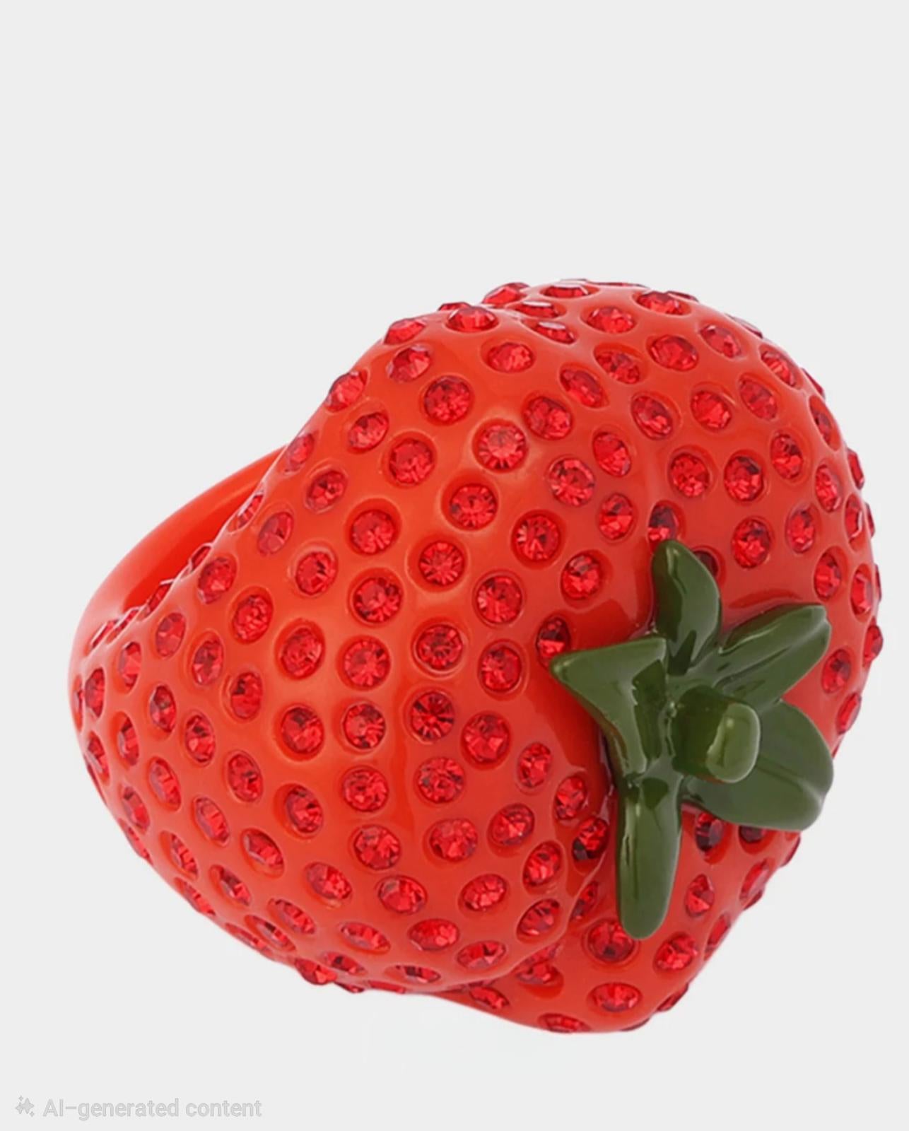 Betsey Johnson Tomato Cocktail Ring