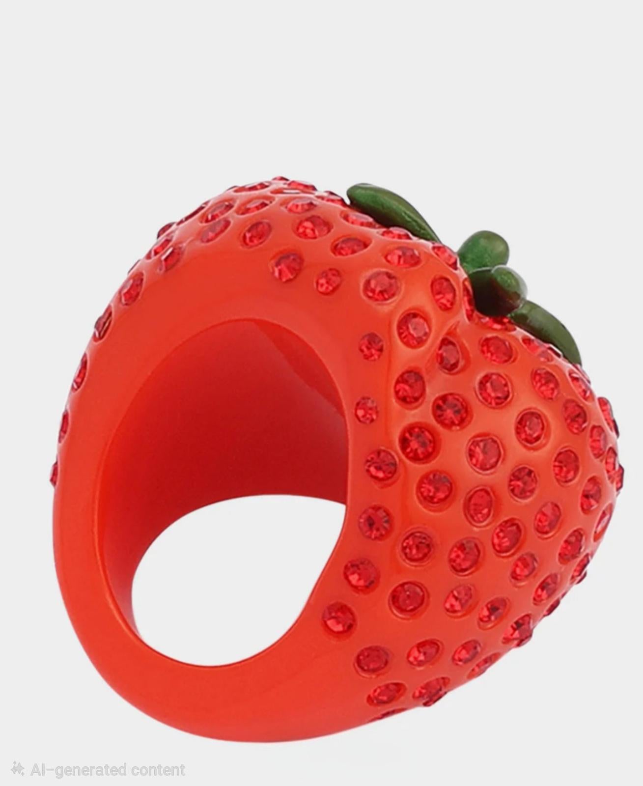 Betsey Johnson Tomato Cocktail Ring