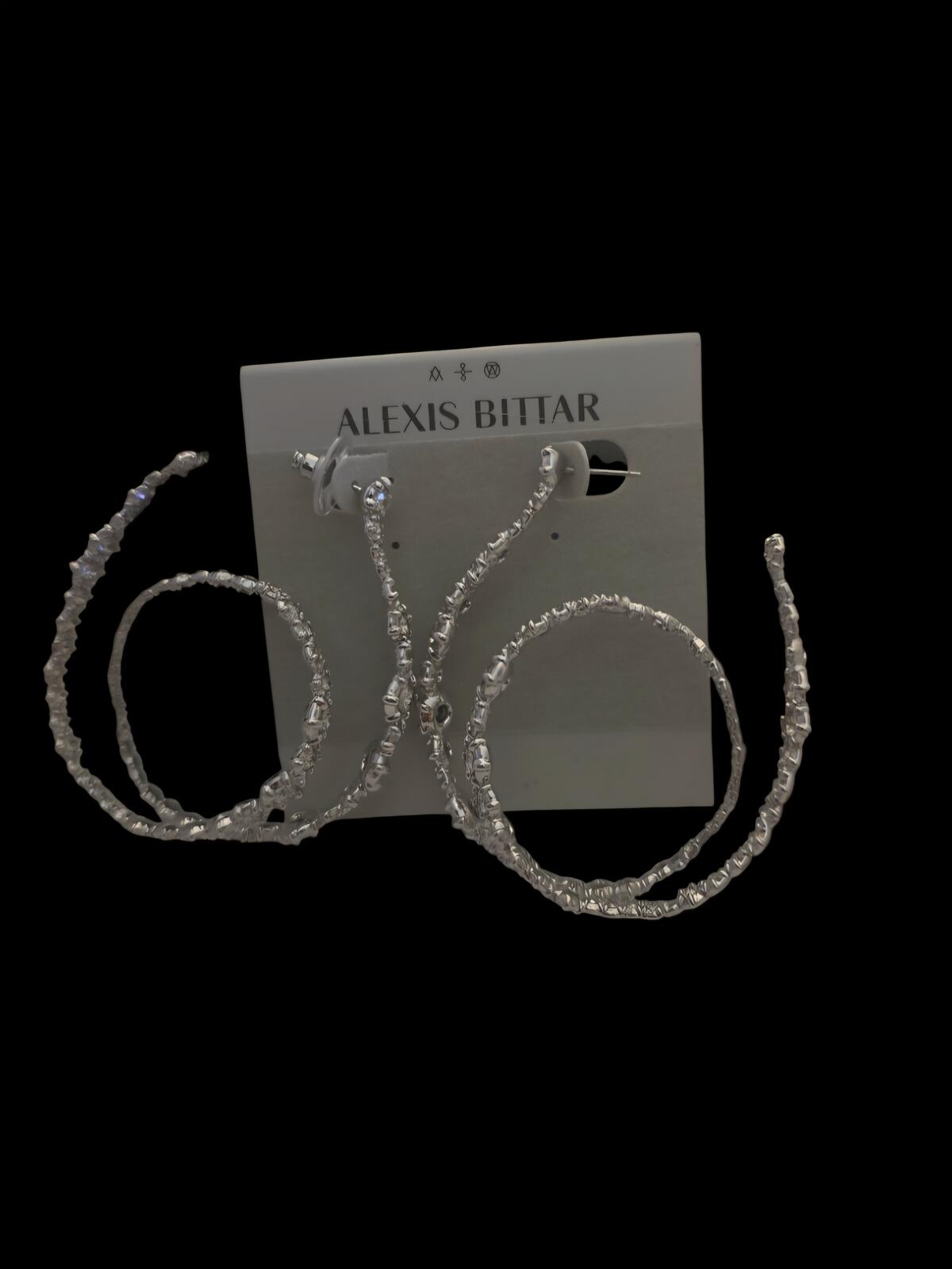 Alexis Bittar Punk Royale Crystal Orbiting Hoop Earrings
