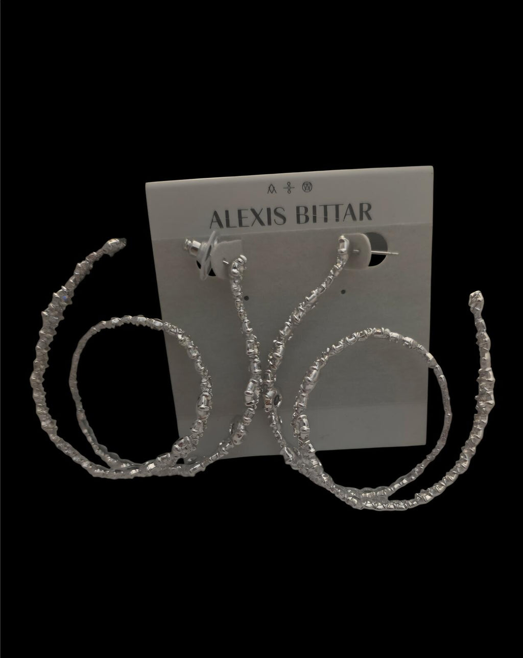 Alexis Bittar Punk Royale Crystal Orbiting Hoop Earrings