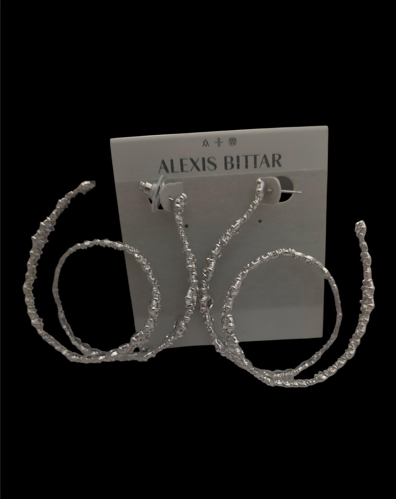 Alexis Bittar Punk Royale Crystal Orbiting Hoop Earrings