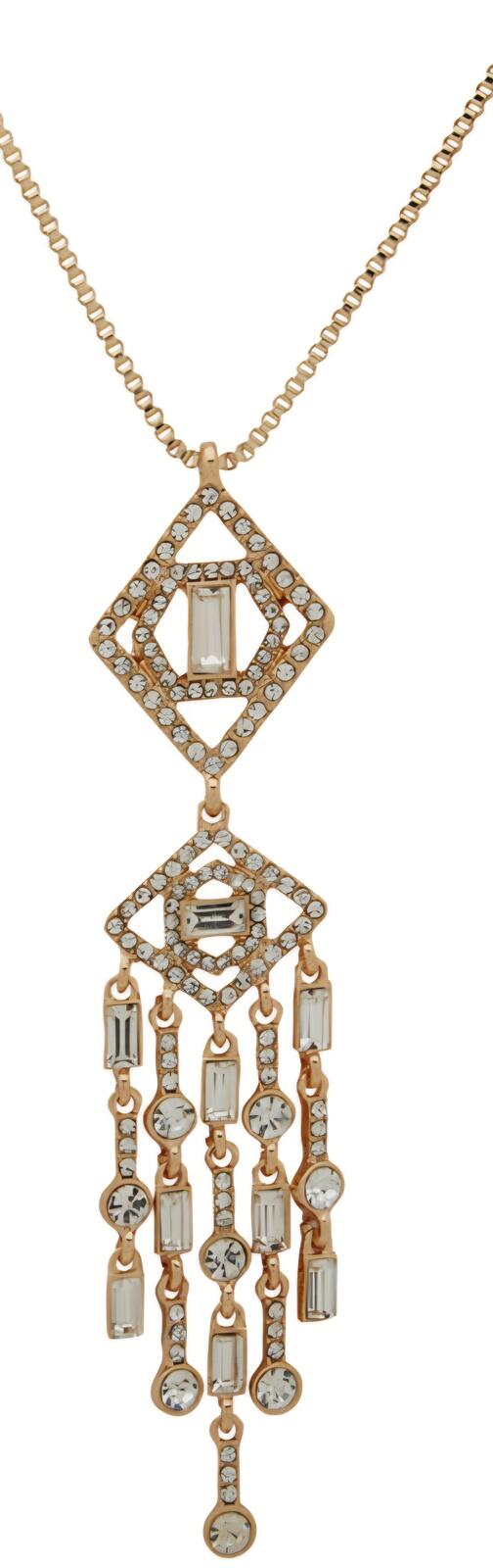 Karl Lagerfeld Stone Mosaic Shaky Pendant Necklace