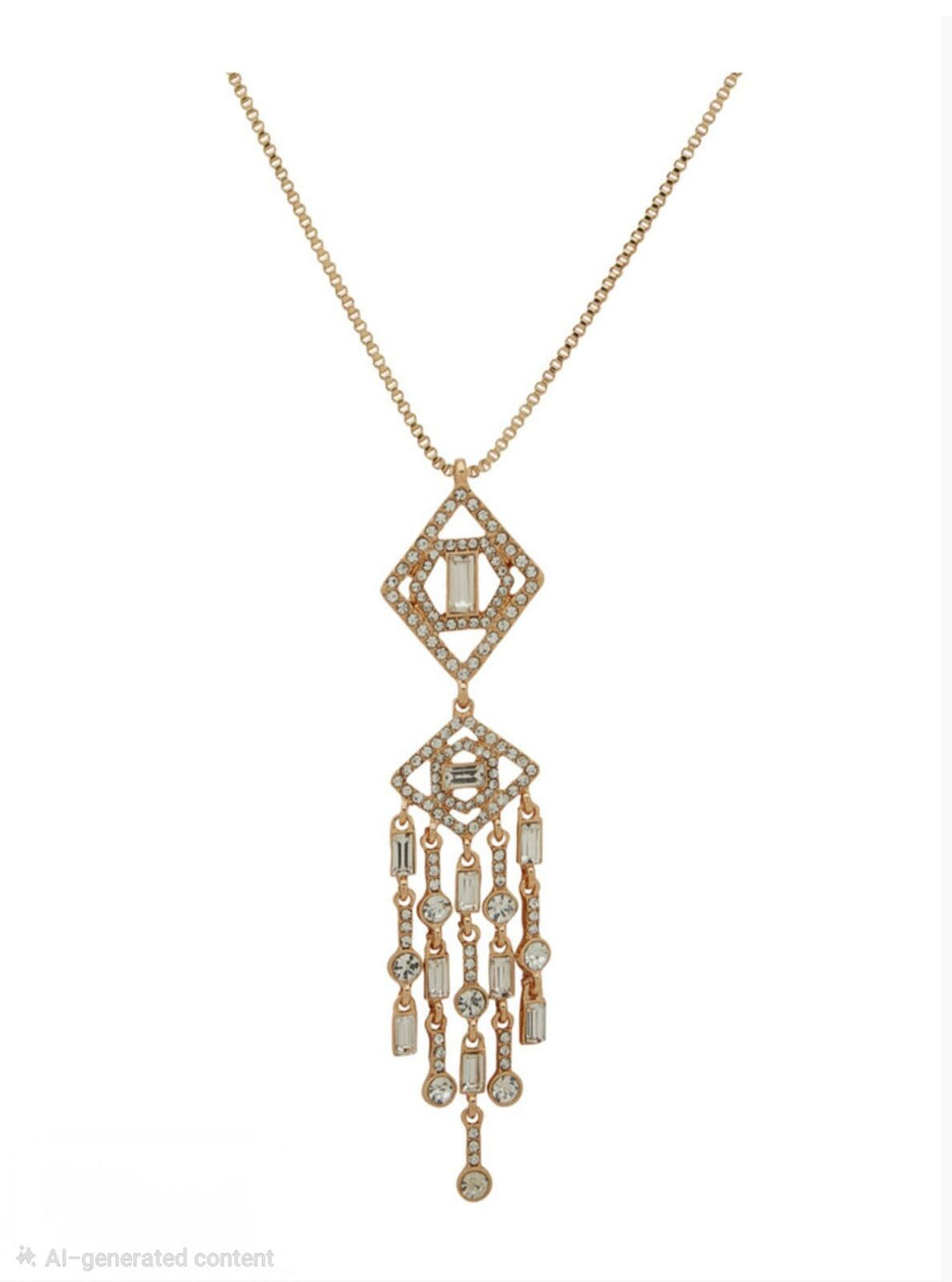 Karl Lagerfeld Stone Mosaic Shaky Pendant Necklace