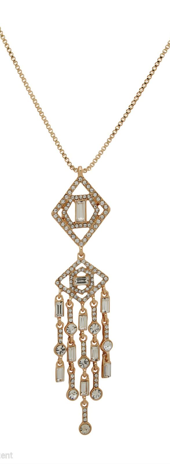 Karl Lagerfeld Stone Mosaic Shaky Pendant Necklace