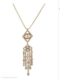 Karl Lagerfeld Stone Mosaic Shaky Pendant Necklace
