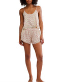 Free People Women's Midnight Muse 2-Piece Scoop Neck Top and Shorts Set
