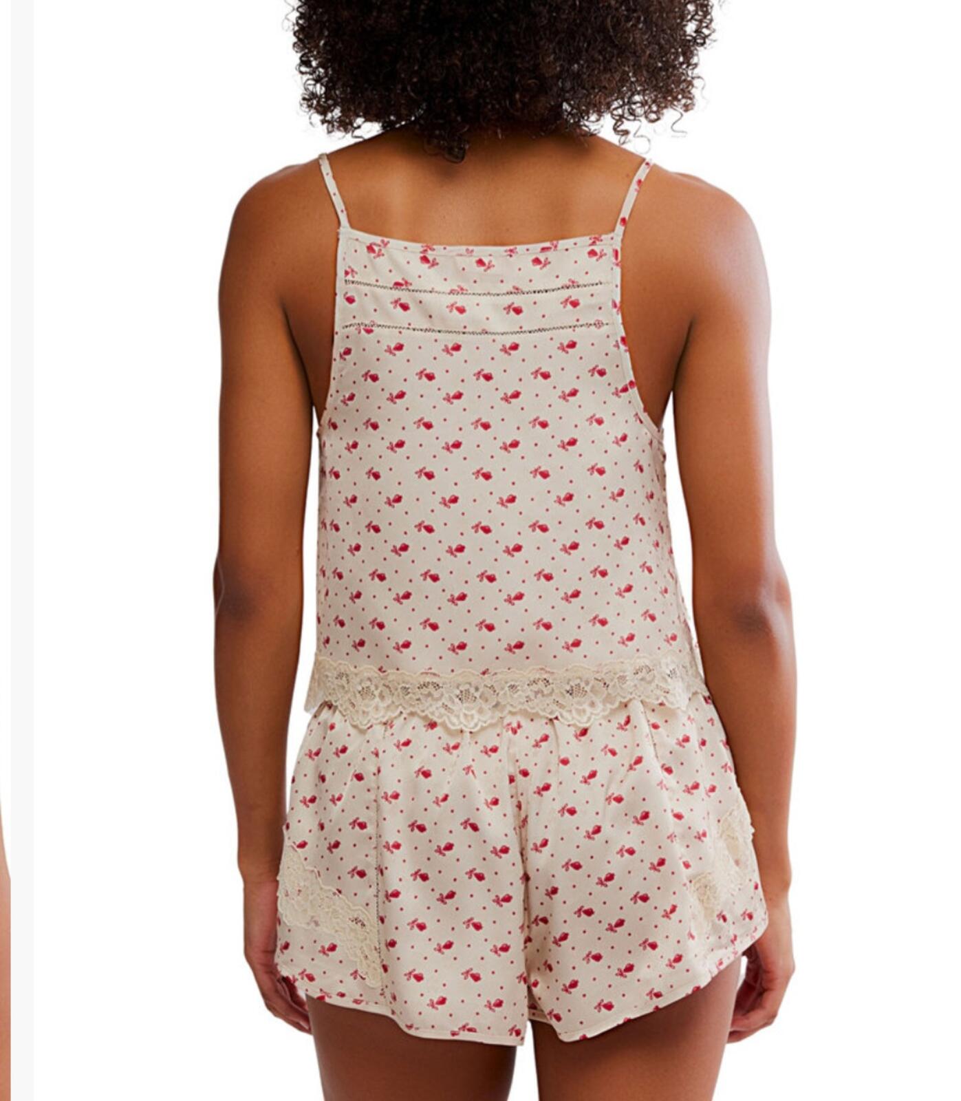 Free People Women's Midnight Muse 2-Piece Scoop Neck Top and Shorts Set