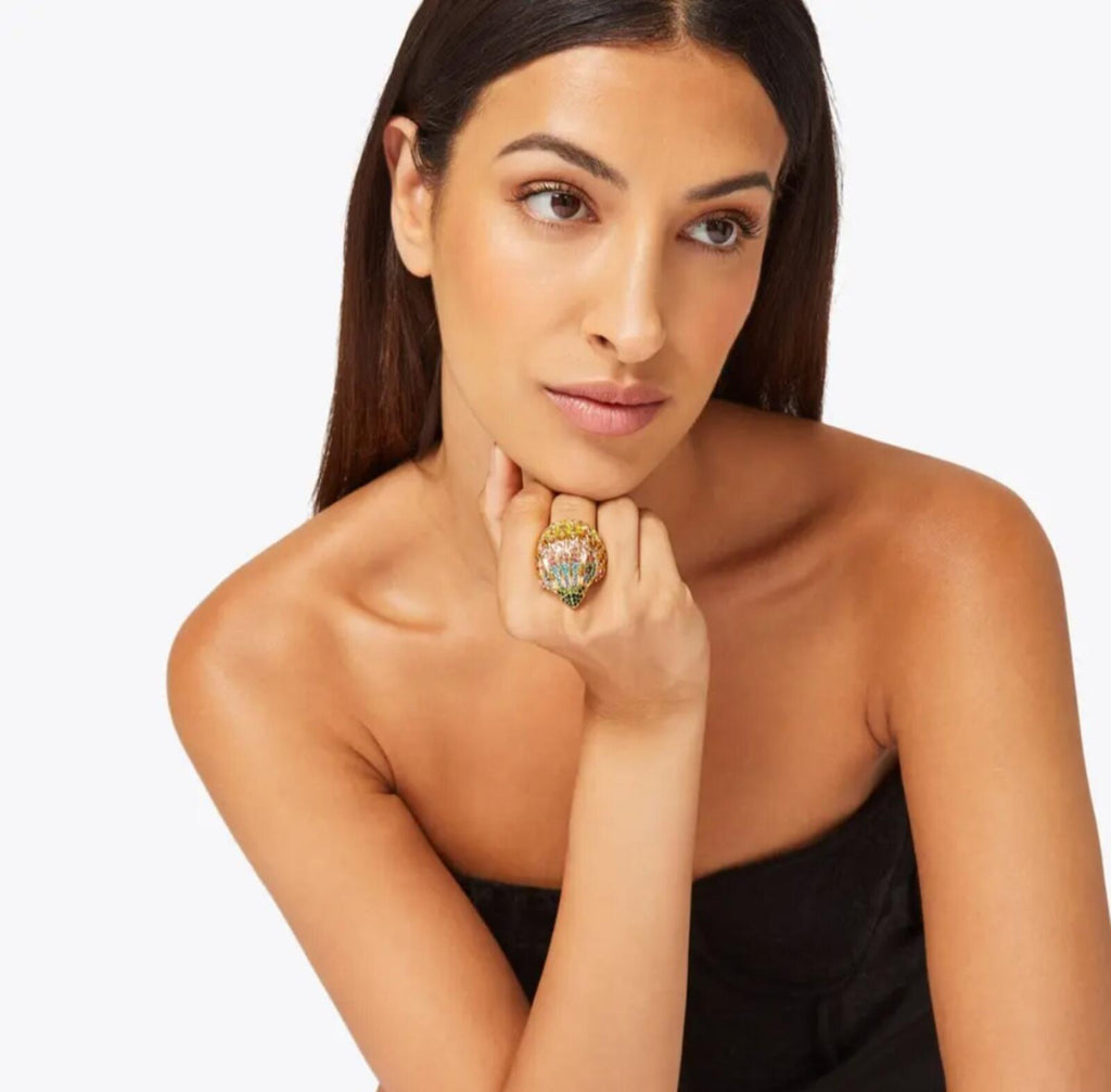Kurt Geiger crystal eagle ring