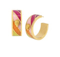 Kurt Geiger  eagle enamel huggie hoop earrings
