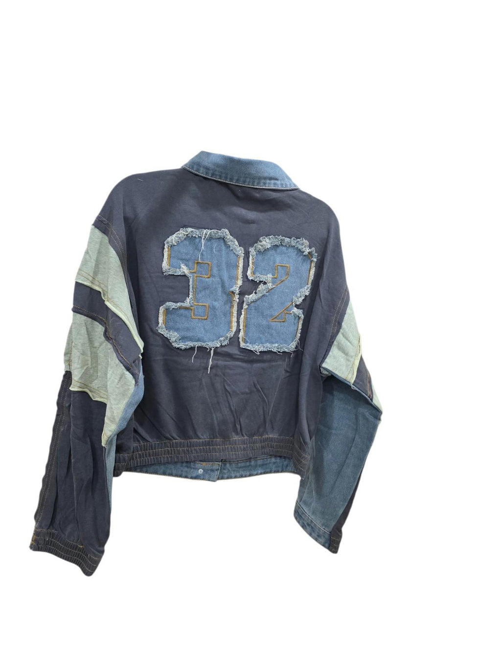 POL Denim Patchwork Jacket Size Large NWT Button Front