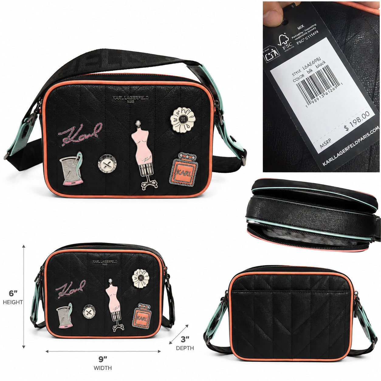 Karl Lagerfeld Paris Maybelle Camera Crossbody Bag