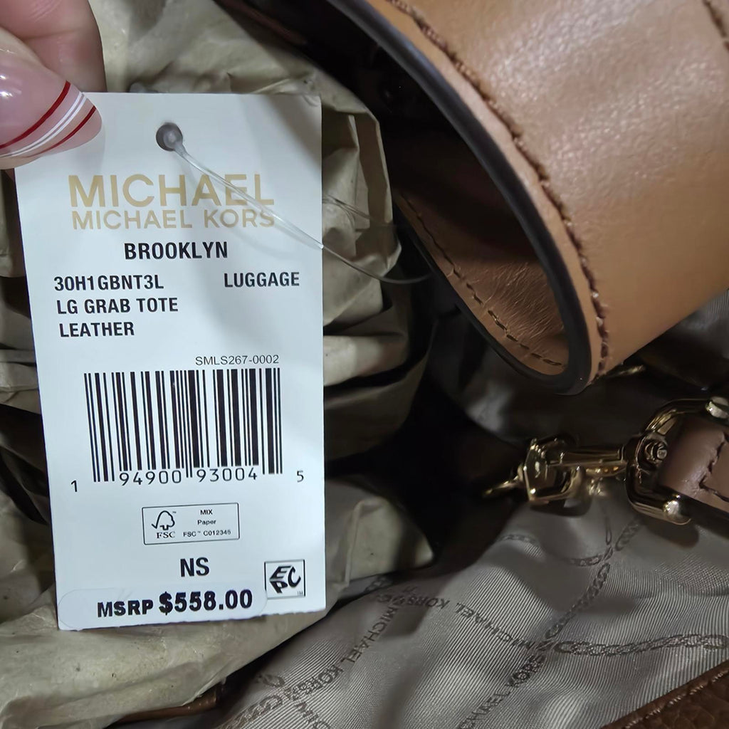 Michael Kors Brown Leather Tote Bag