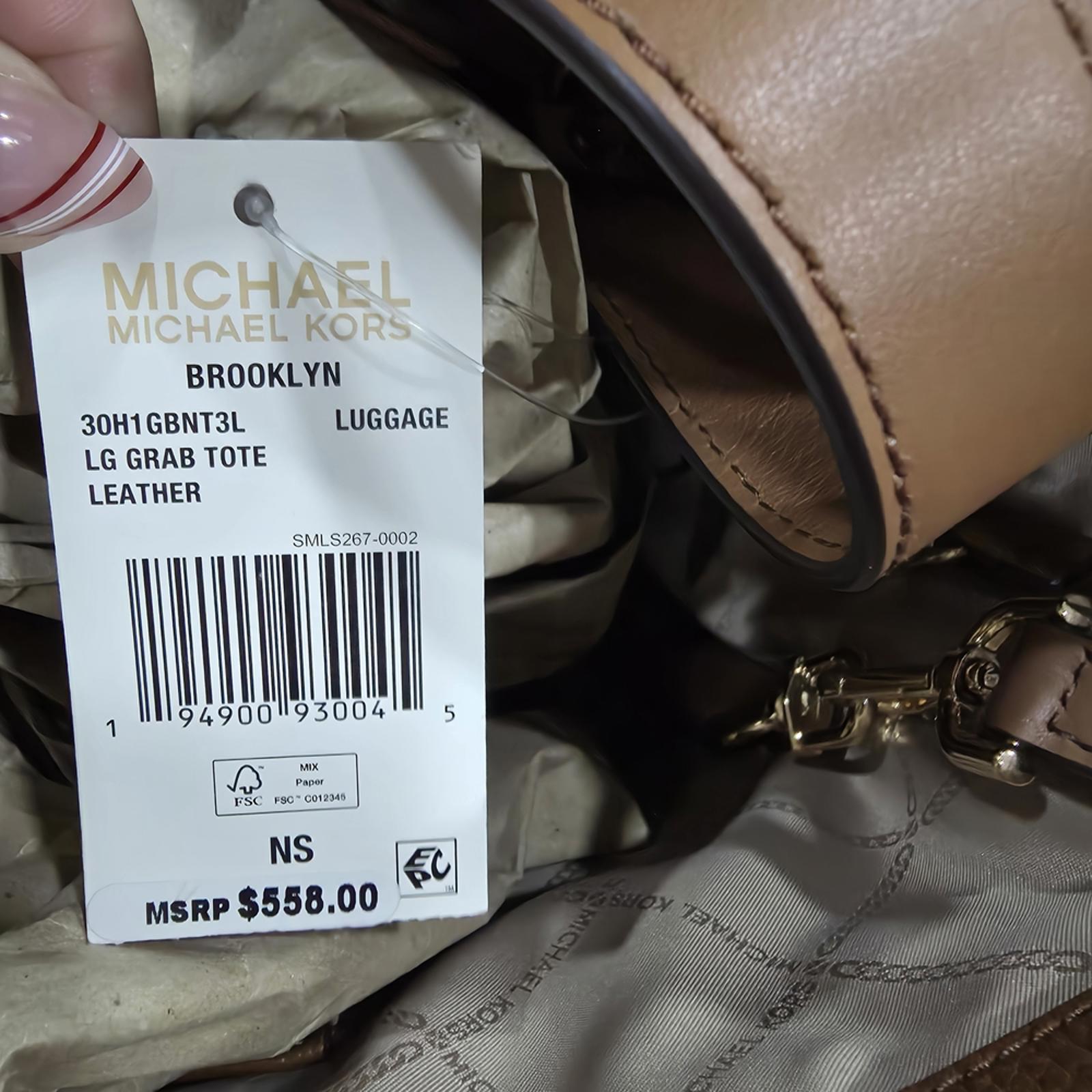 Michael Kors Brown Leather Tote Bag
