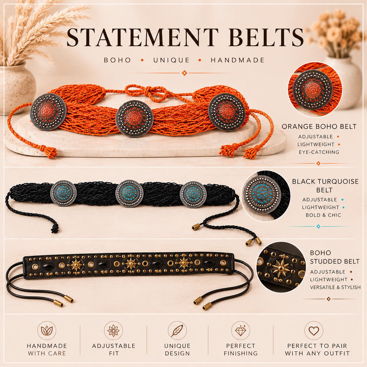 Raj Beaded Belts