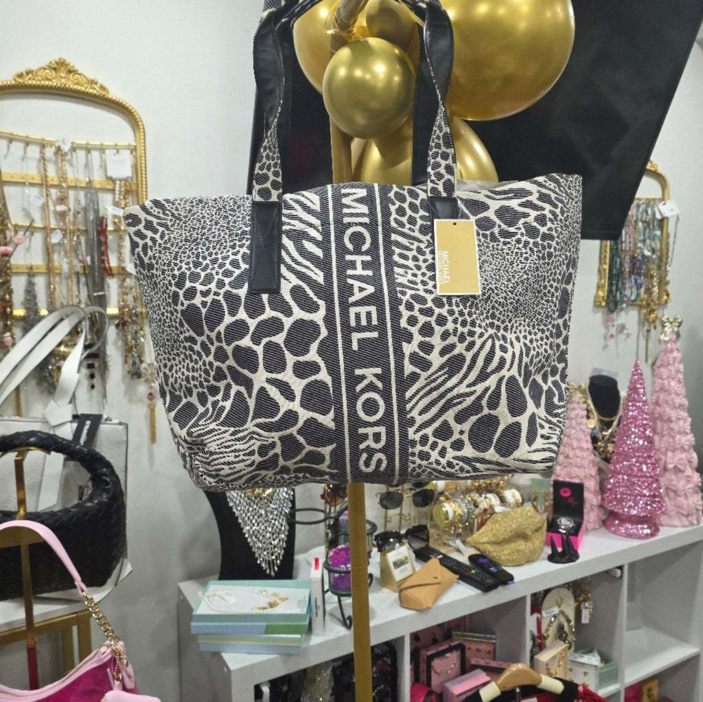 Michael Kors Monochrome Animal Print Tote