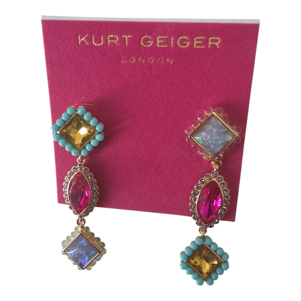 Kurt Geiger London Mismatch Linear Drop Earrings
