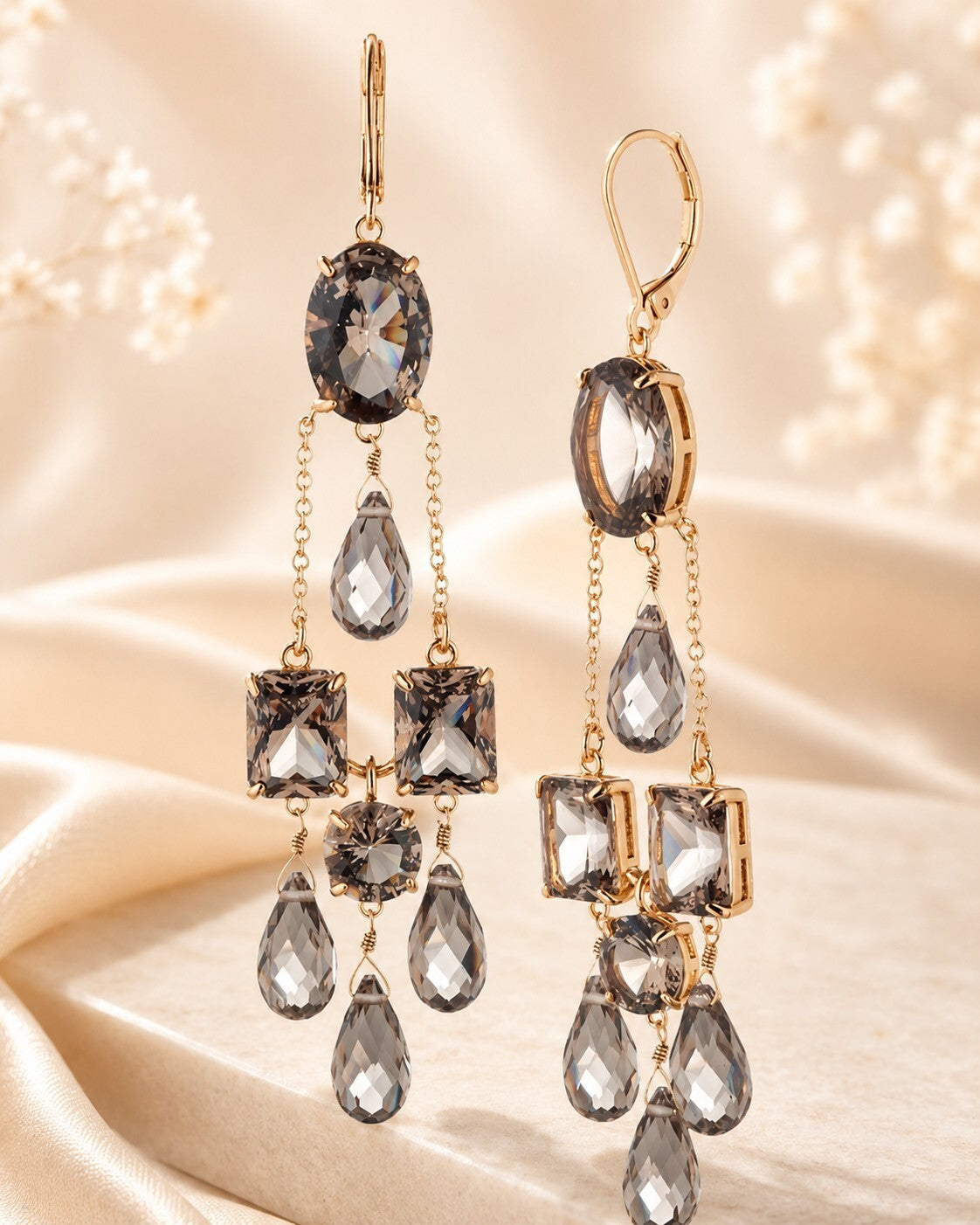 Ralph Lauren Stone Chandelier Earrings