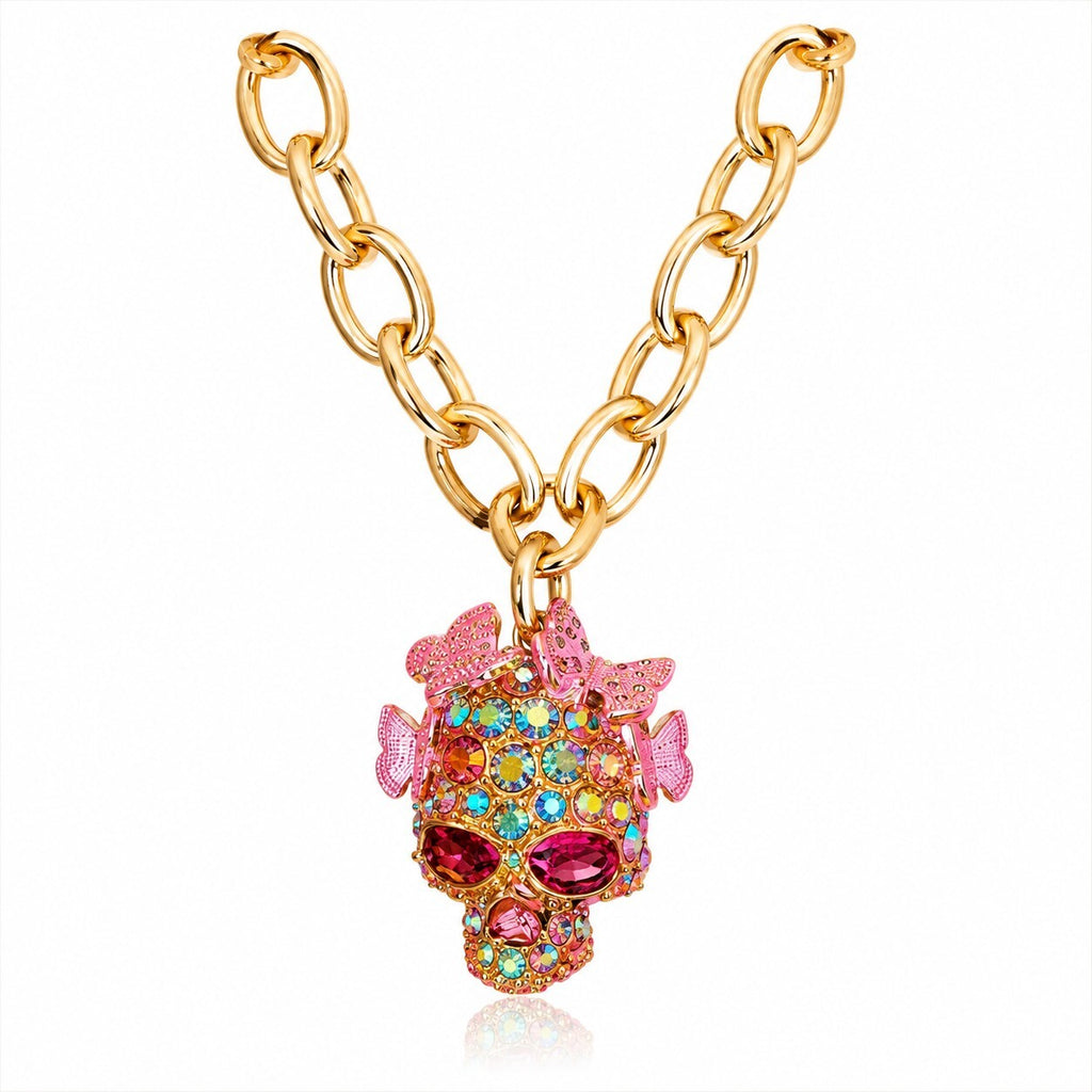 Betsey Johnson Pink Skull
