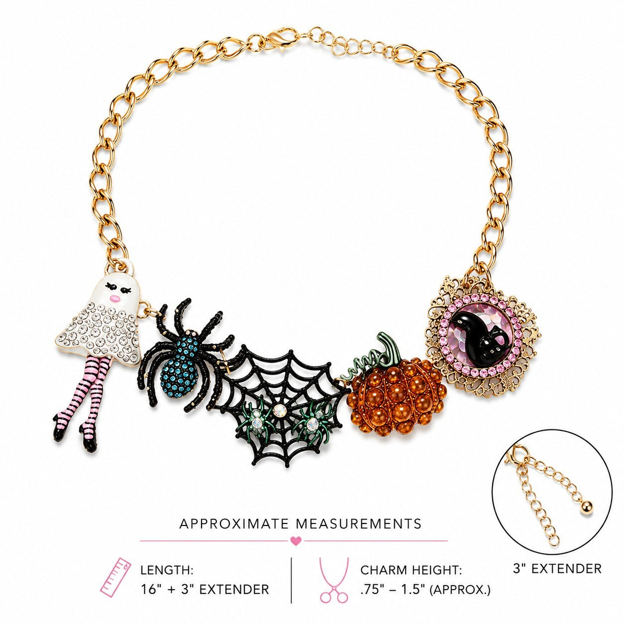 Betsey Johnson Dancing Ghost Necklace
