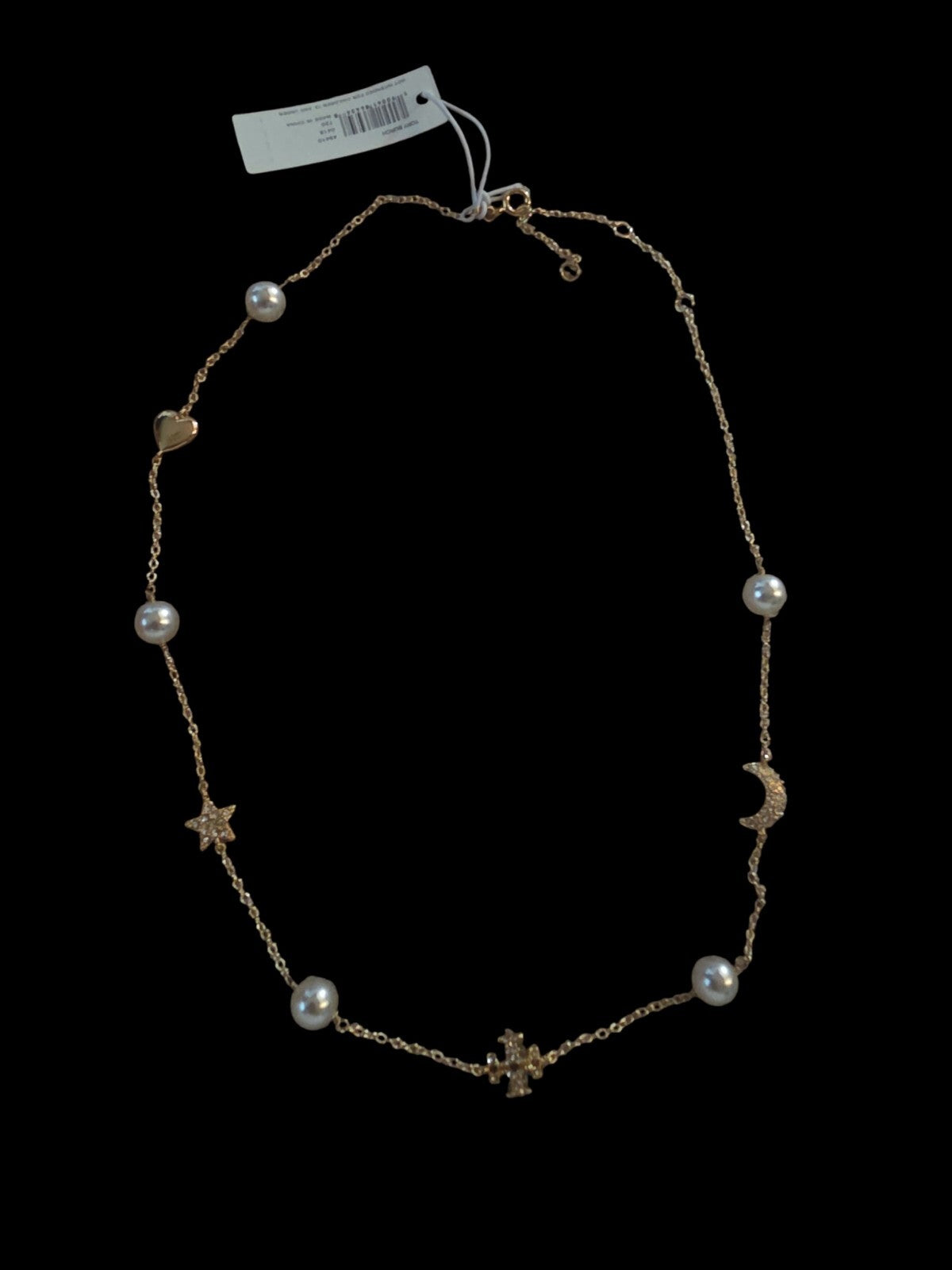 Tory Burch Delicate Moondance Pearl and Star Necklace
