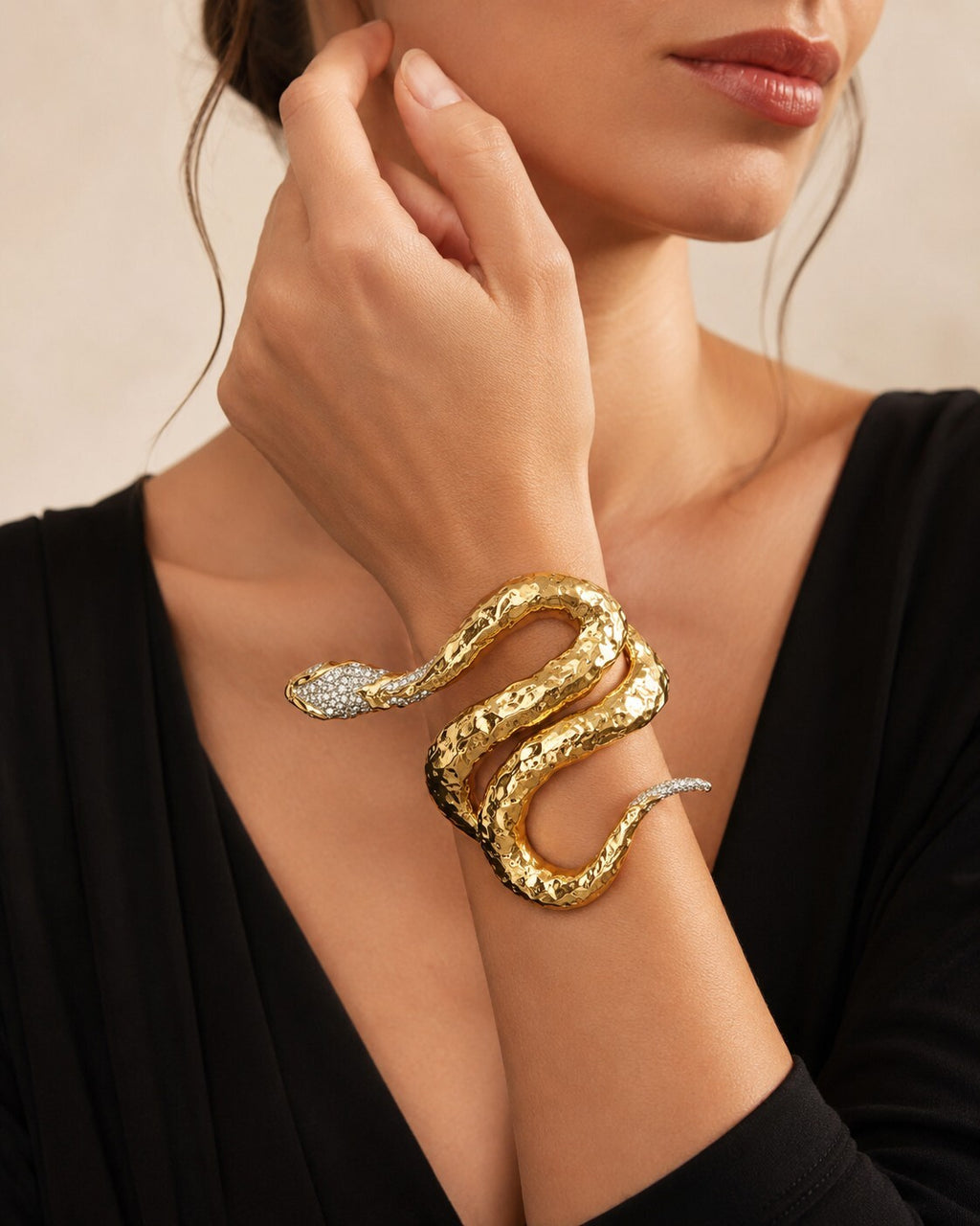 Alexis Bittar Serpent Crystal Cuff Bracelet