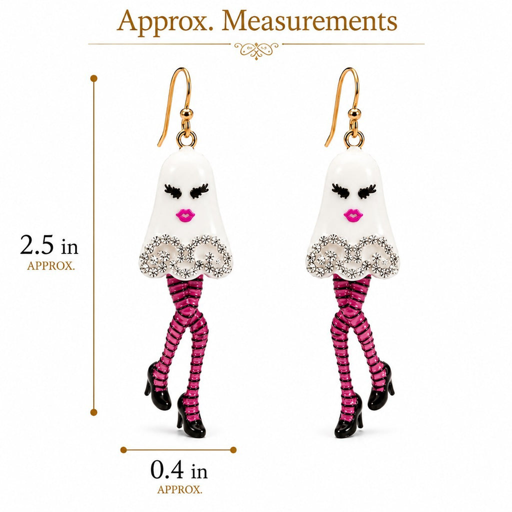 Betsey Johnson Dancing Ghost Dangle Earrings