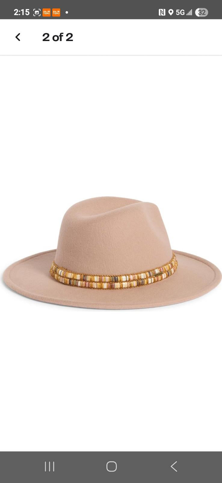 Nine West Felt Panama Hat
