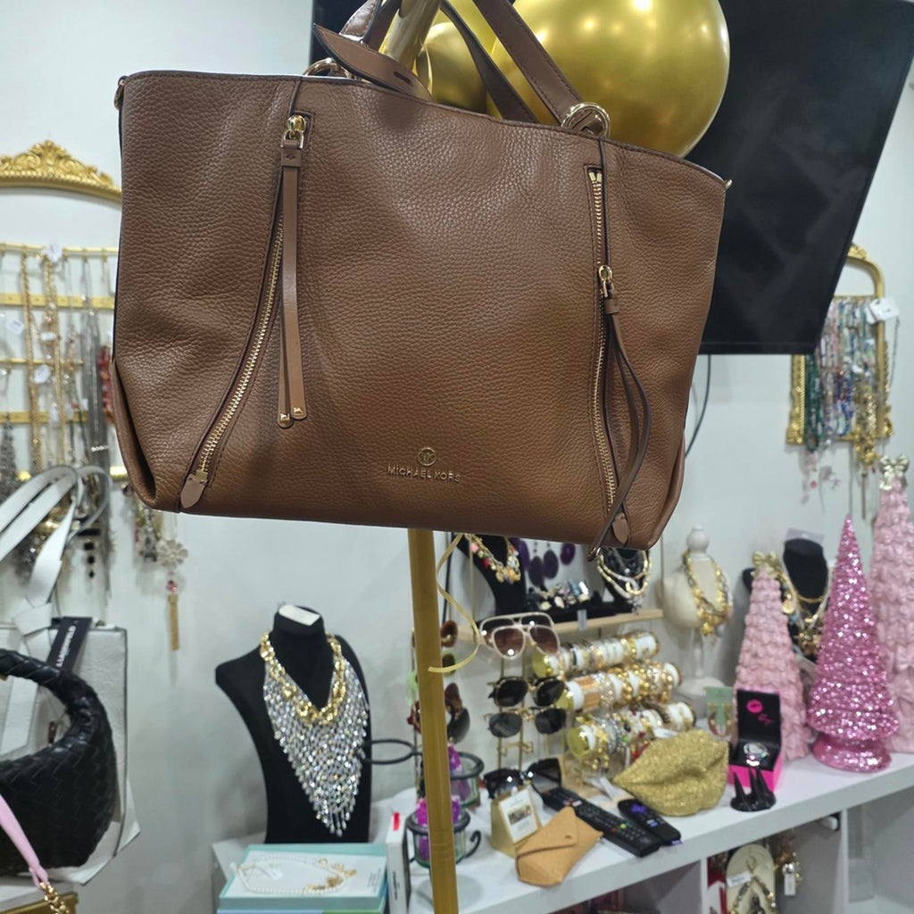 Michael Kors Brown Leather Tote Bag
