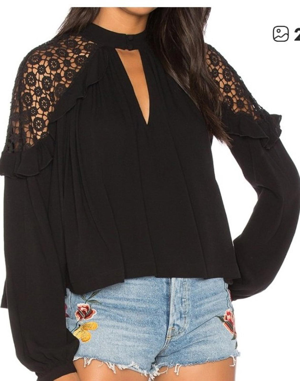 Free People Little Bit of Love Blouse XS