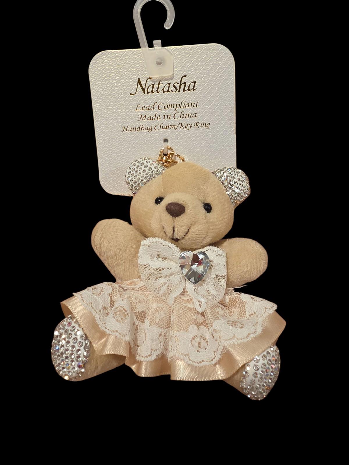 Natasha Teddy Bear Purse Charm