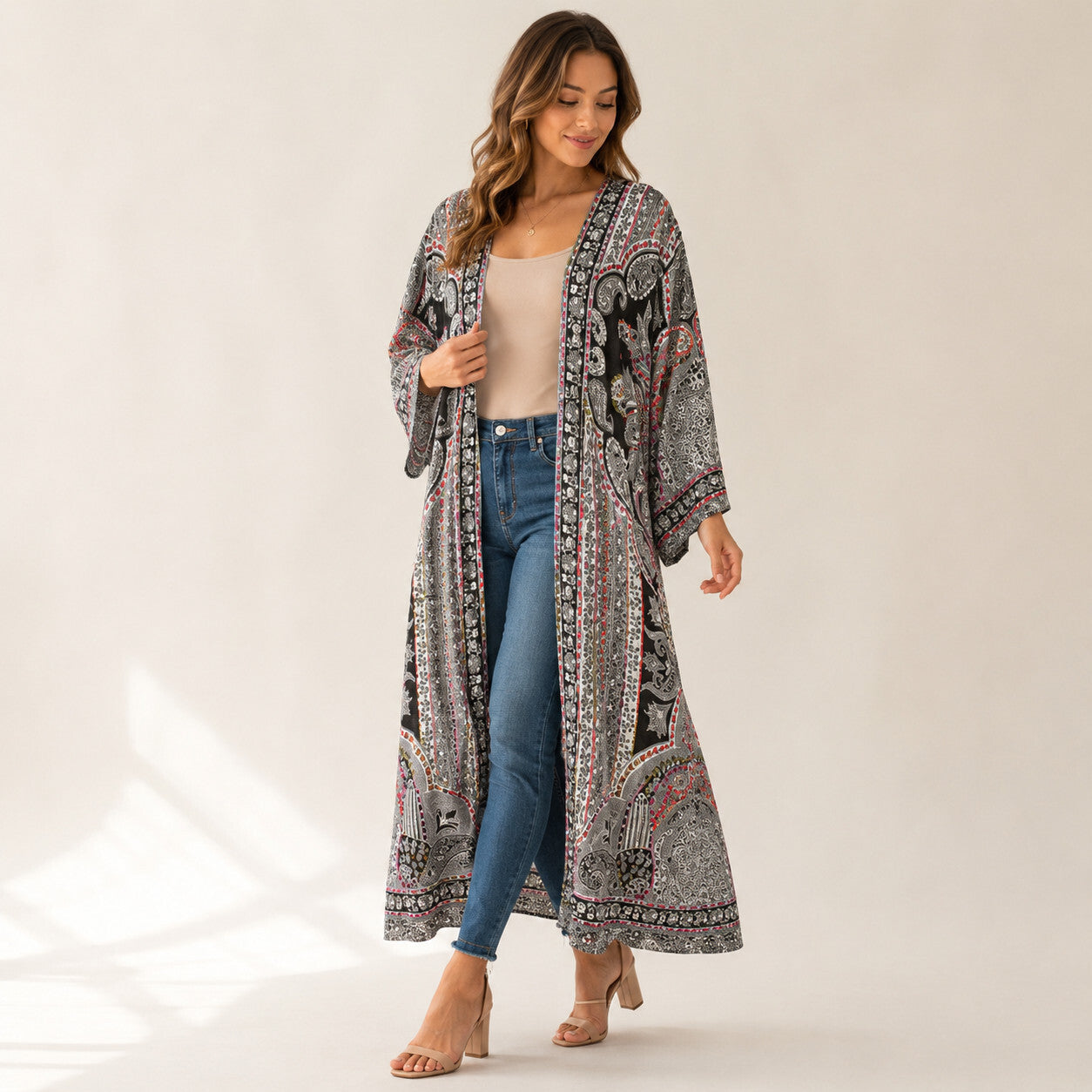 Raj Thick Stitch Embroidered Duster