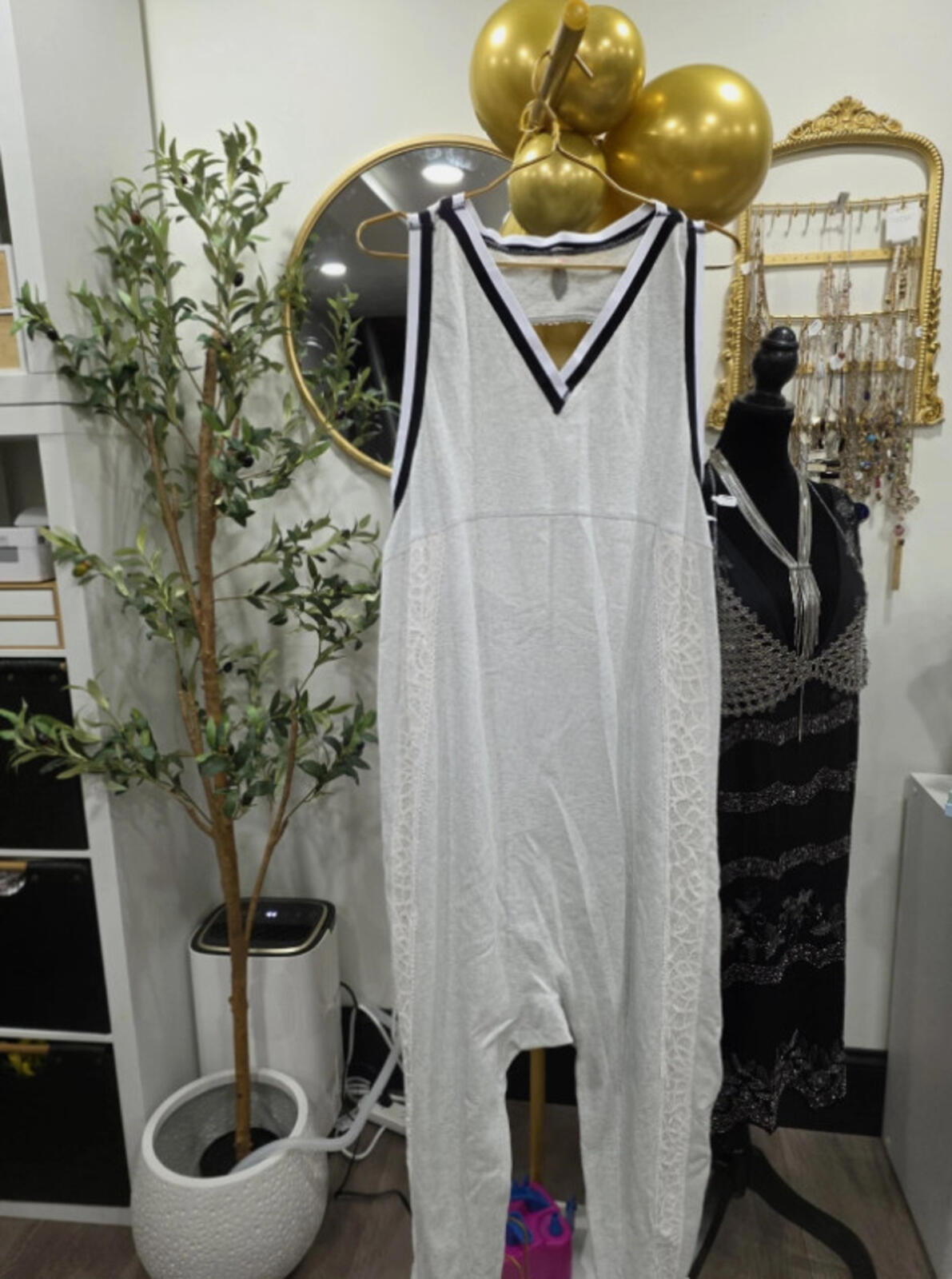 Free People Movement Day Trip Lace Inset One Piece Jumpsuit