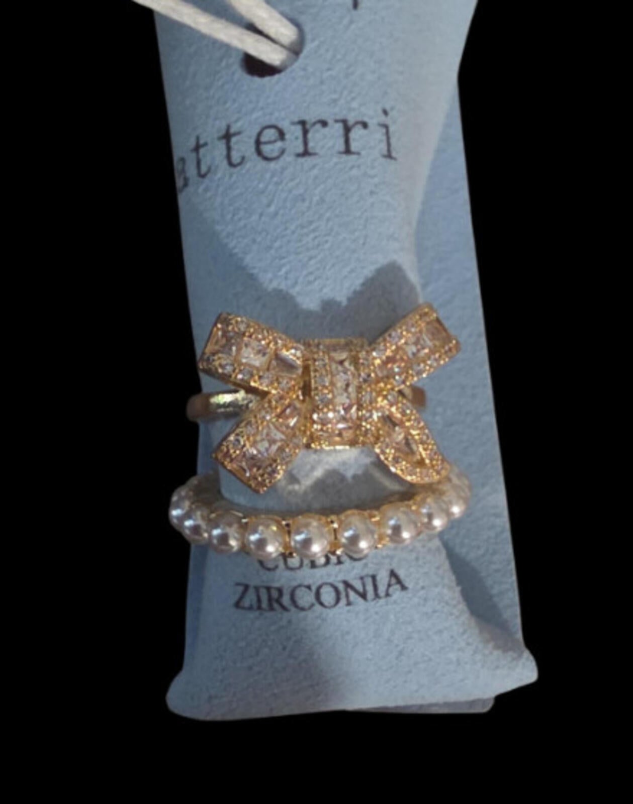 Atterri Cubic Zirconia Bow Ring