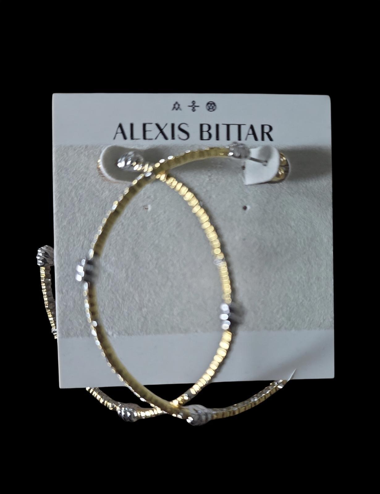 Alexis Bittar Crystal Knot Hoop Earrings