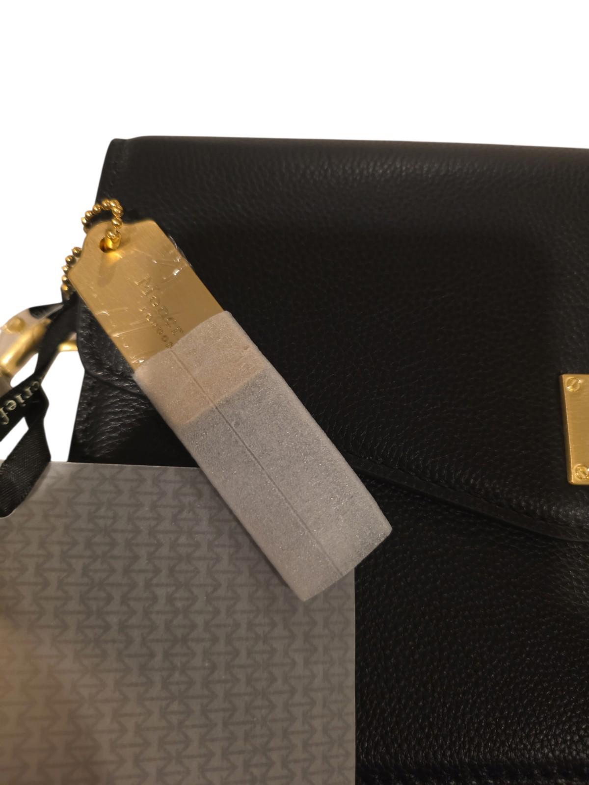NWT Moncrief London Handbag Taylor Leather Flap Shoulder Purse Black Retail $825