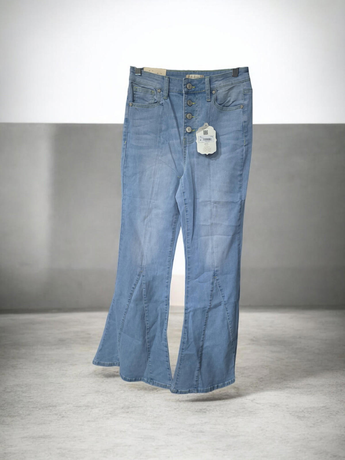Altar'd State Women's Janice Fit and Flare Jeans High Waisted Wide Leg