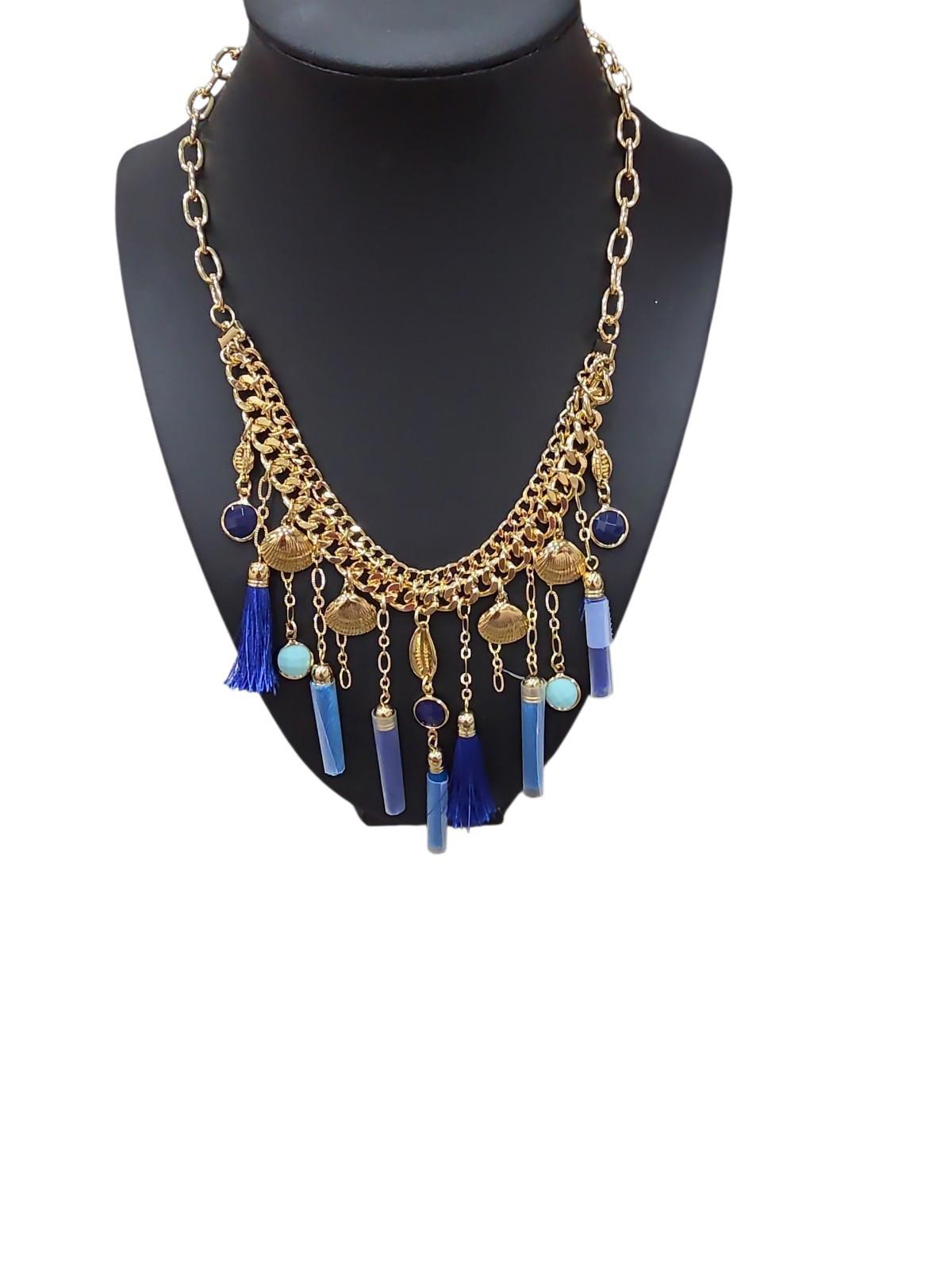 Lilly Pulitzer Seaside Tassel Necklace Gold Tone NWT