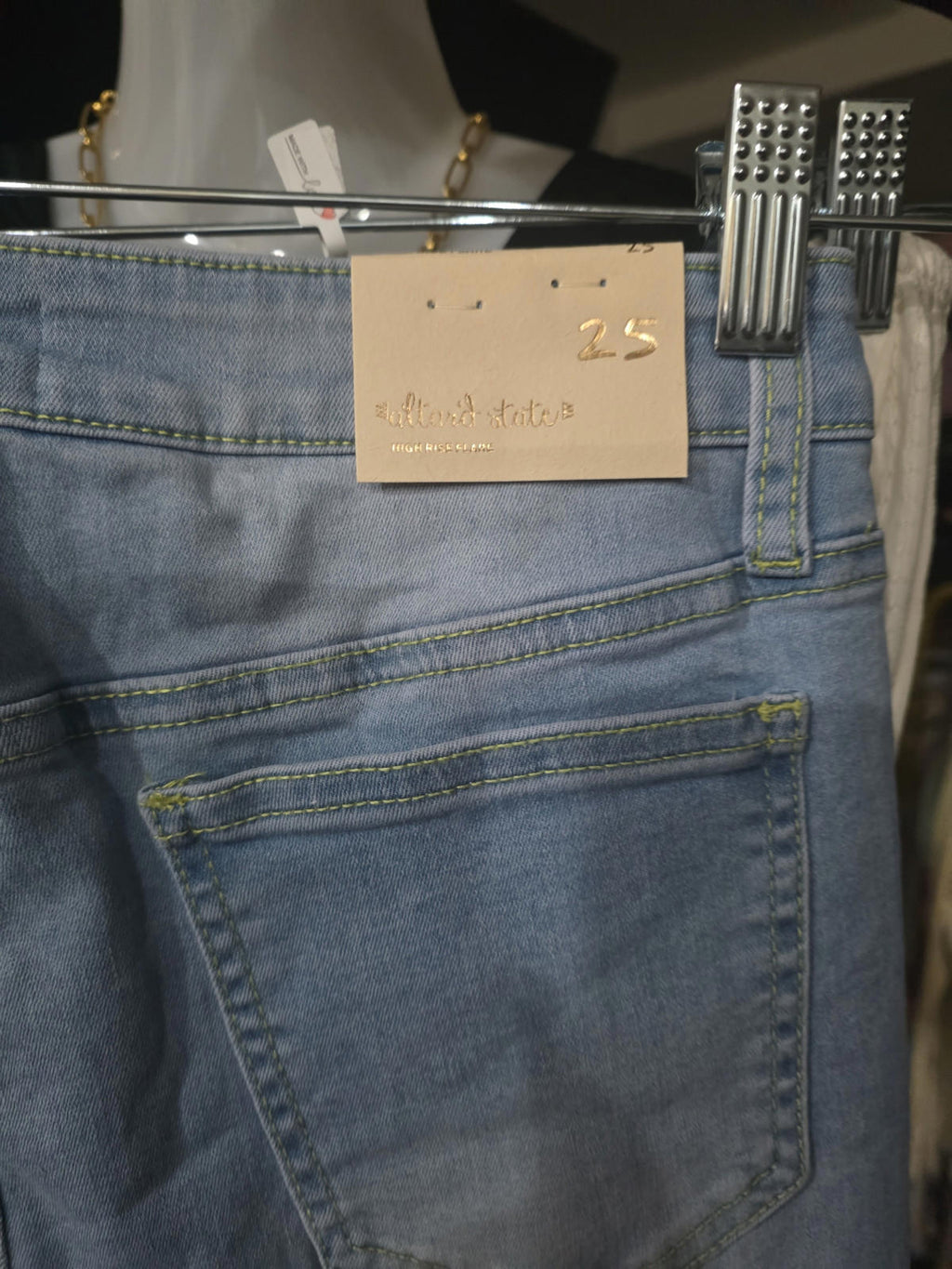Altar'd State Women's Janice Fit and Flare Jeans High Waisted Wide Leg