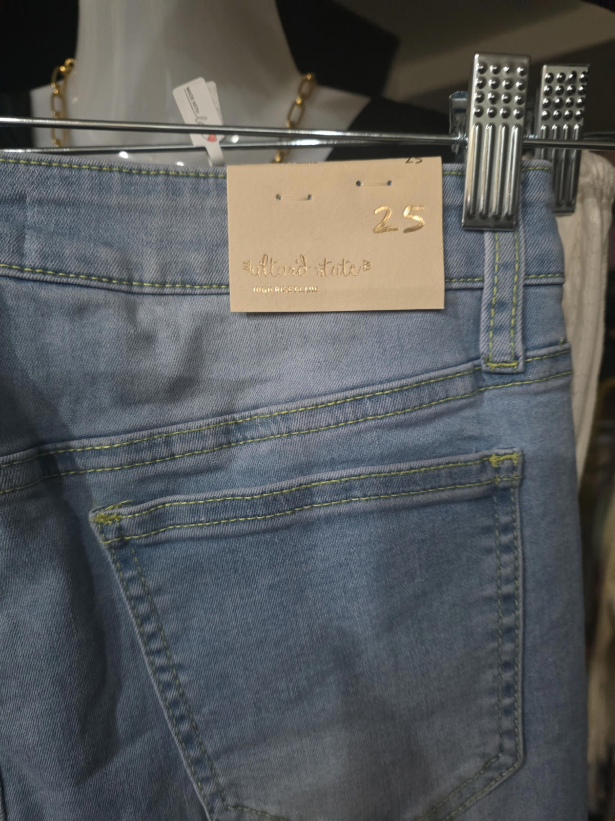 Altar'd State Women's Janice Fit and Flare Jeans High Waisted Wide Leg