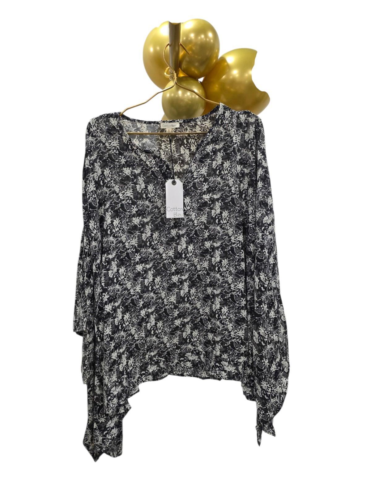 Cotton Bleu Women's Size Small NWT Long Sleeve BOHO Style Top