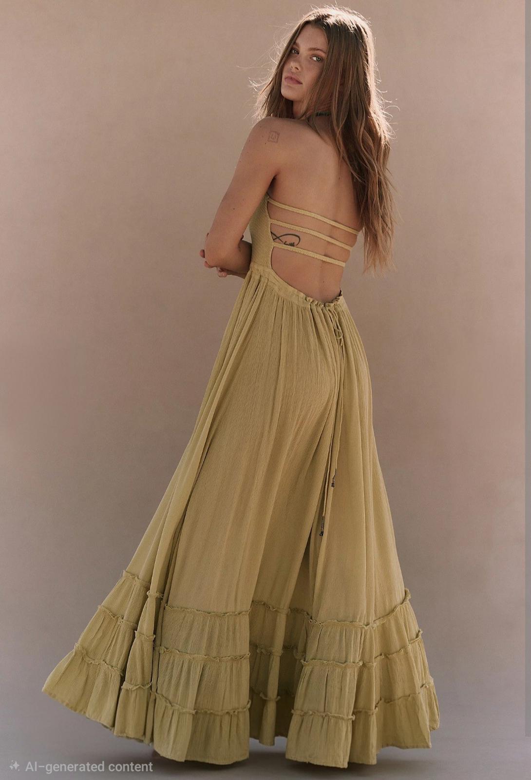 #408 - Free People Extratropical Maxi Dress NWT Size Small